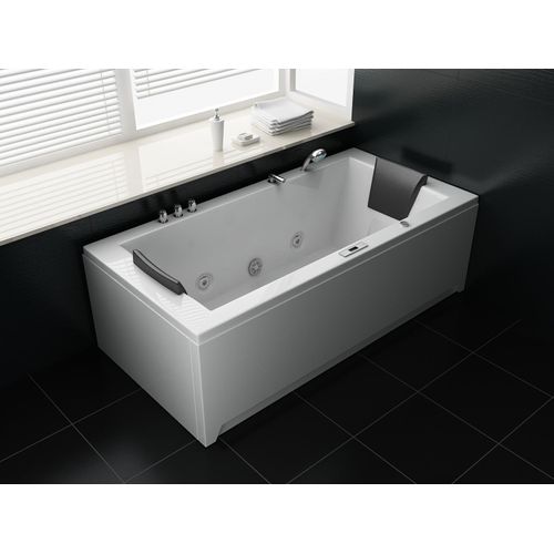 Whirlpool Massagewanne LED Sprudelbad Sprudelwanne Villa Eugenie weiss 2 Personen