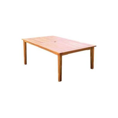 Holztisch Esstisch Balkontisch Balkon Terrasse Garten Outdoor Tisch Tischplatte aus Akazienholz Gartentisch für 6 Personen Massivholz Akazie massiver Tisch 150 cm x 90 cm eckig hochwertig Natur zeitloses Design langlebig Santa Cruz Jet-Line