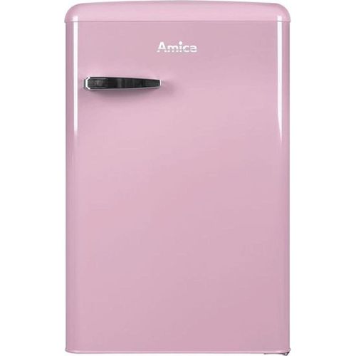 Amica KS 15616 P, Kühlschrank mit Gefrierfach im Retro Design, 85 cm Höhe, cupcake pink,