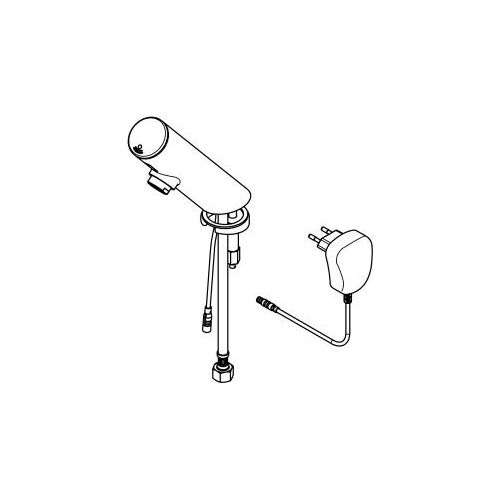 Elektronische Armatur DN 15 F3EV1002 / F3EV1007 für Waschanlagen KWC F3 mit Steckernetzteil, Variante:Durchflussmengenregler 6L/min