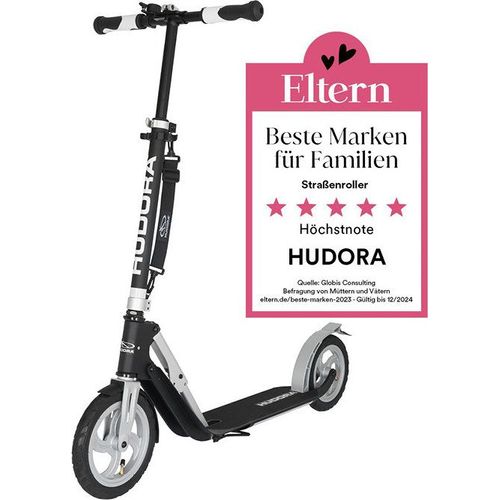 HUDORA BigWheel® Air 230 - Klappbar & Höhenverstellbar - Tretroller mit Tragegurt für Jugendliche & Erwachsene - bis zu 120kg - Cityroller