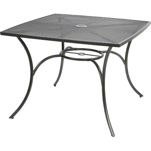 Metall-Gartentisch 100cm Gartenmöbel Metalltisch Balkontisch Terrassentisch grau