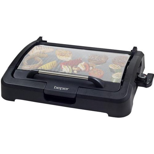 Beper 90.871 Elektrogrill mit Glasdeckel