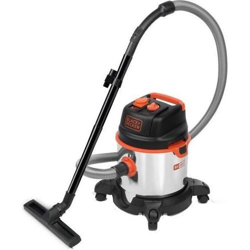 BLACK & DECKER Nass- und Trockensauger 1400 W Edelstahltank 20 L mit Stecker für Elektrowerkzeug