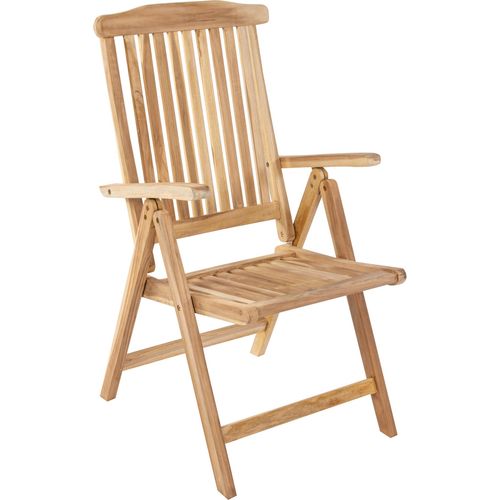 Hochlehner Aruba, Teak-Holz, Klappstuhl 5-Fach verstellbar, Massivholz