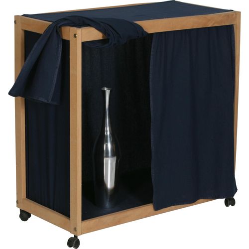 Cabina Stoffschrank ' Sipario' blau Aufbewahrungsbox für Haushalt Holz Geschenk Büro Wäsche Geschenkbox Dekokarton Sammelbox Mehrzweckbox Ordnungskarton Ordnungsbox Geschenkekarton