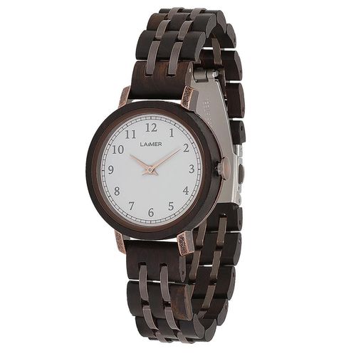 LAiMER Damen Uhr 0090 Emma Sandelholz Vegan Bronze beschichtet