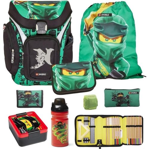 Lego Ninjago Schulranzen Set EXPLORER GOLDEN POWER (2024) 8-teilig mit Brotdose und Trinkflasche