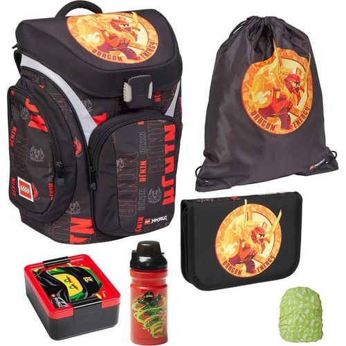 Lego Ninjago Schulranzen EXPLORER PREMIUM 6tlg. Set Dragon Energy mit Brotdose & Trinkflasche