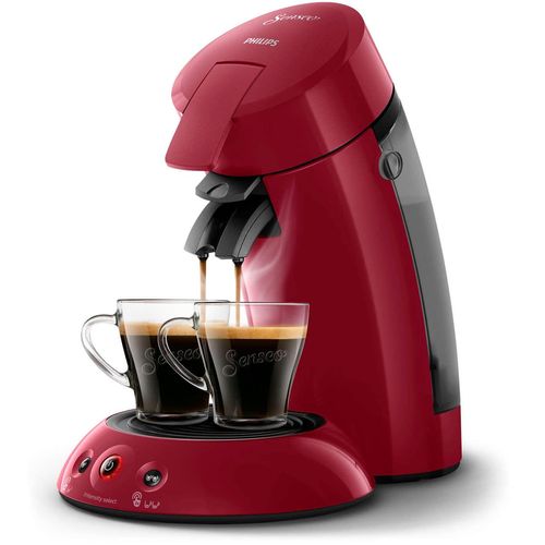Philips Senseo HD6554/90 Kaffeepadmaschine Crema Plus Kaffeestärkewahl Dunkelrot