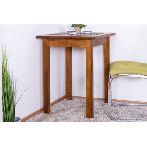 Tisch Kiefer massiv Vollholz Eichefarben Rusikal Junco 233A (eckig) - 60 x 60 cm (B x T)