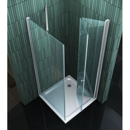 Falttür Duschkabine SPACE-ONE 90 x 90 x 195 cm ohne Duschtasse