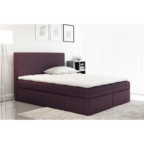 Boxspringbett Schlafzimmerbett KELIS Webstoff Violett 140x200cm