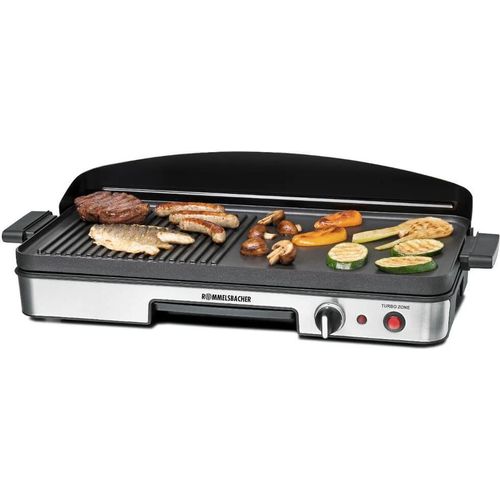 Tischgrill BBQ 2003, mit Turbo-Grillzone, hochwertige 3-Lagen Antihaftbeschichtung, Grillfläche: 50 x 25 cm