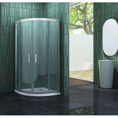 Duschkabine FRAME-R 90 x 90 x 195 cm Viertelkreis ohne Duschtasse