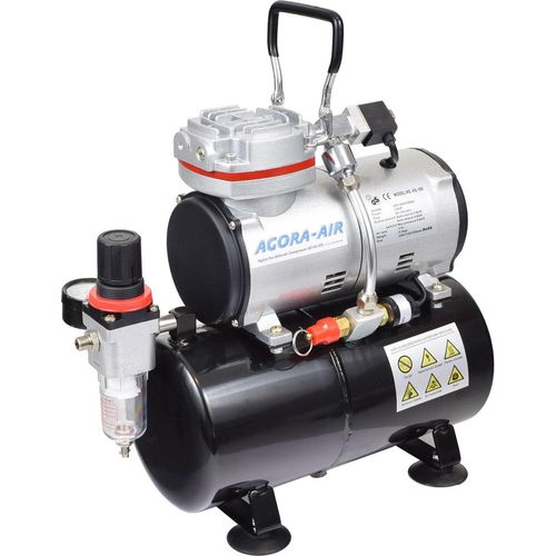Agora-Tec® Airbrush Mini Druckluft Kompressor AT-AC-05 (sehr leise) max. 6 bar
