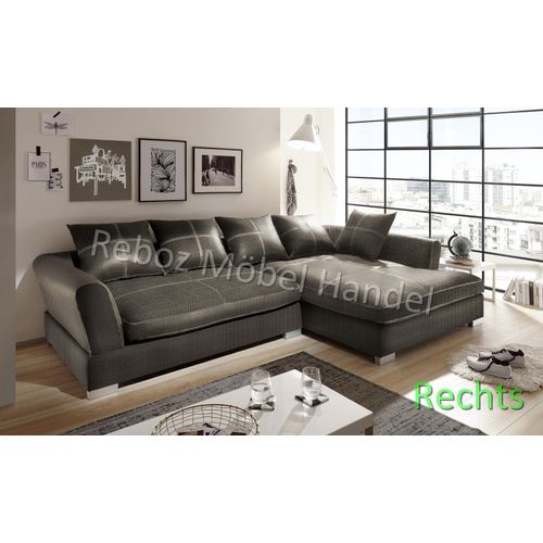 Big Sofa Webstoff Ecksofa Braun Rechts Bigsofa verschiedene Farben