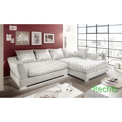 Big Sofa Kunstleder Leder Ecksofa Weiß RECHTS Bigsofa verschiedene Farben