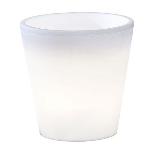 Konstsmide Assisi LED Pflanzentopf klein weiss, 3000K, 30lm, 15x2,4W, 12V/240V, Kunststoff, 7453-000