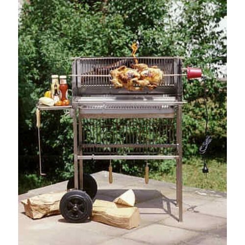 Edelstahl Holzkohlegrill / Grillwagen Schneider Multi Kulti Grill