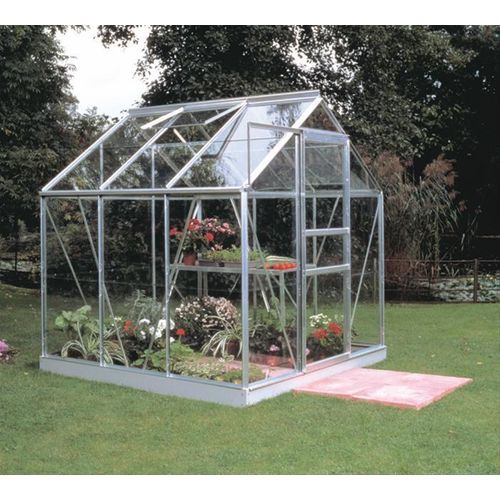 Gewächshaus Halls Popular 66 3,8m² Alu silber 3mm Blankglas