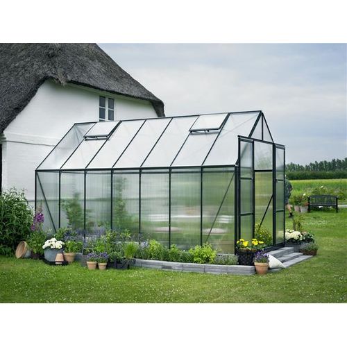 Gewächshaus Halls Magnum 148 11,5m² Alu grün 6mm Doppelstegplatten