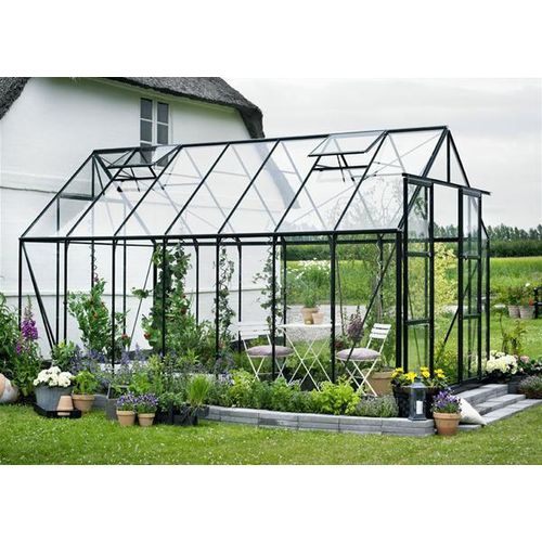 Gewächshaus Halls Magnum 148 11,5m² Alu grün 3mm Blankglas