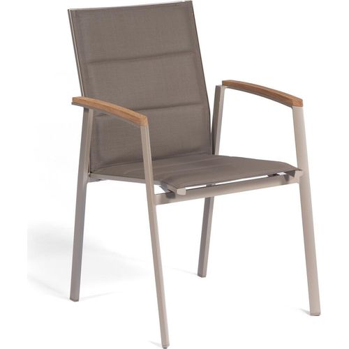 Sonnenpartner Gartenstuhl stapelbar Sierra Alu champagner/taupe