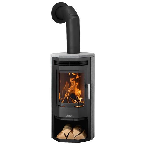Kaminofen Justus Usedom 5 Speckstein schwarz raumluftunabhängig 5 kW