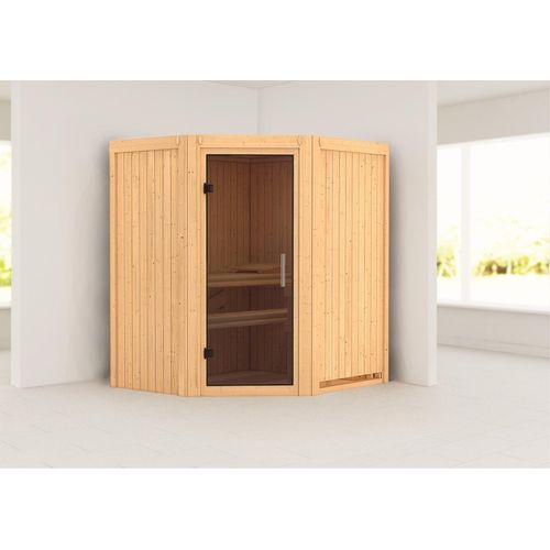 Sauna Taurin : ohne Dachkranz : Graphit Ganzglastür : ohne Ofen Dachkranz: ohne Dachkranz Saunaofen: ohne Ofen Saunatür: Graphit Ganzglastür