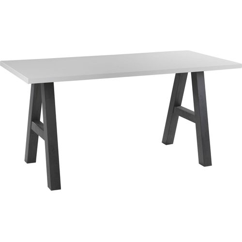 Schreibtisch 160x70 Computertisch Home Office Weiß matt Graphit
