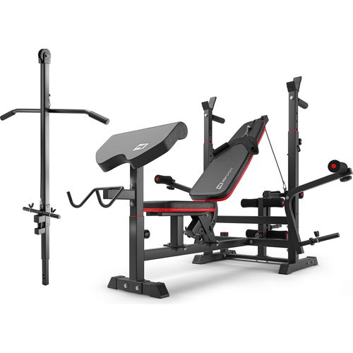 Hop-Sport Multifunktions Hantelbank HS-1075 mit Latzugturm Kraftstation