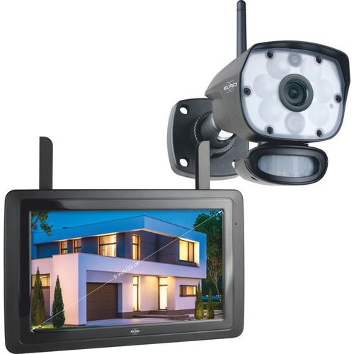 IP Überwachungskamera Set mit Aufzeichnung 9 Zoll Monitor Handy Überwachungs App