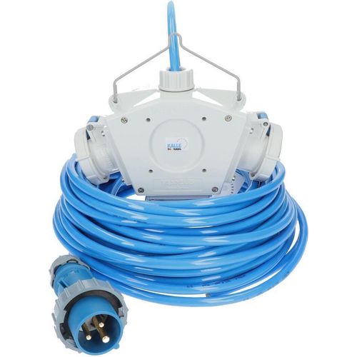 KALLE DAS KABEL CEE Stromverteiler Aquasafe Delta-Box mit H07BQ-F 3G 2,5 mm² 40 Meter PUR-Leitung IP67 Polyurethan Verlängerung Verteiler