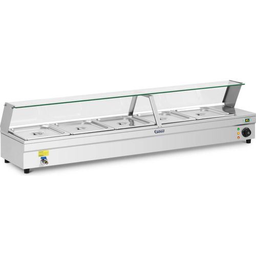 Royal Catering Bain Marie - 5 x GN 1/2 - Ablasshahn