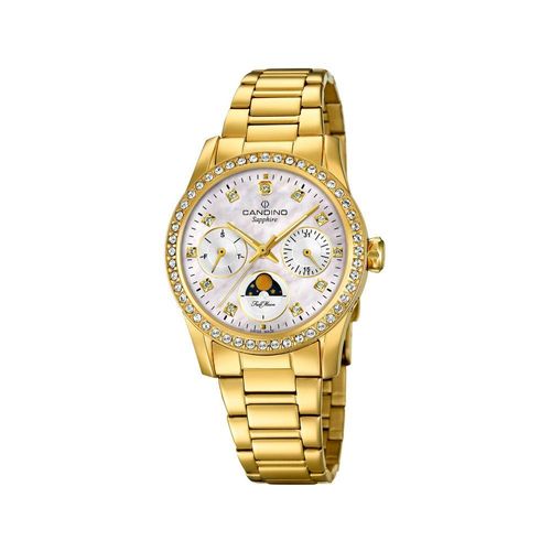 Candino Damen Uhr Armbanduhr golden C4689/1 Mondphase