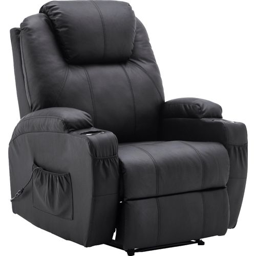 MCombo Elektrisch Massagesessel Relaxsessel Fernsehsessel Liegefunktion Heizung 7061BK