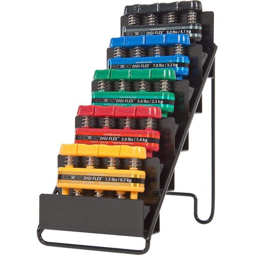 Digi-Flex Handtrainer Fingertrainer-Set 5 Stärken inkl. Aufbewahrungsdisplay