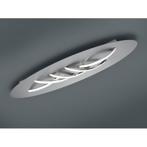 Ausgefallene LED Schlafzimmerleuchte Nickel matt/weiß mit 4-stufen Switch Dimmer