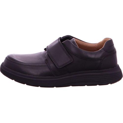 Clarks Un Abode Strap - Schwarz Leder Größe: 45 Normal
