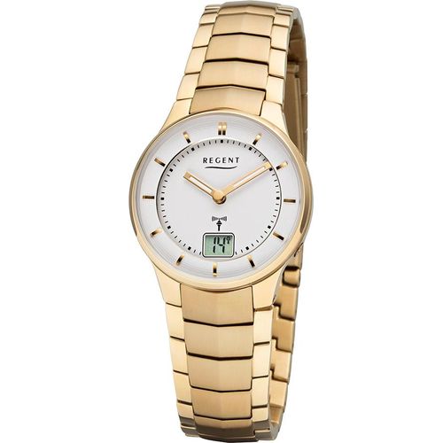 Regent Damen Funkuhr FR-263 mit digitaler Datumsanzeige