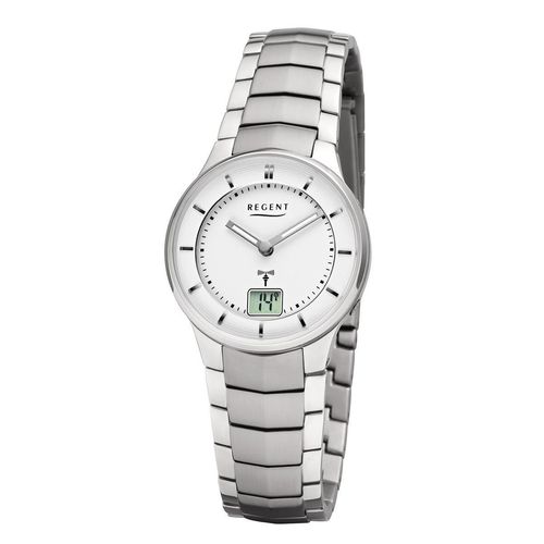 Regent Damen Funkuhr FR-262 mit digitaler Datumsanzeige