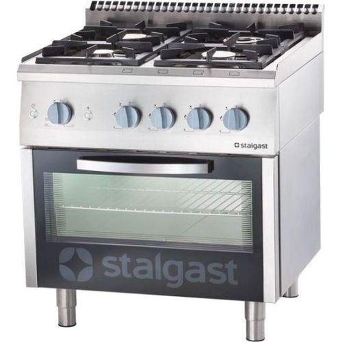 Gasherd 4 Brenner Mit Gasbackofen (Gn 2/1) Serie 700 Nd - G20, 4-Brenner (2X5+2X7)