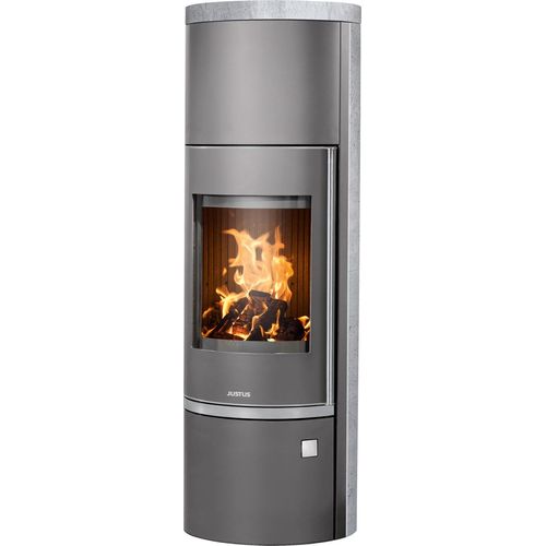 Kaminofen Justus Faro W+ 2.0 raumluftunabhängig grau Speckstein 7kW