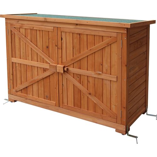 MCombo Gartenschrank Gerätescharank Gerätehaus Geräteschuppen Gartenhaus Holz 1280