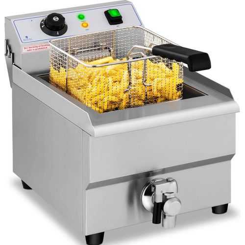 Royal Catering Elektro-Fritteuse - 16 l - 3500 W - Ablasshahn -