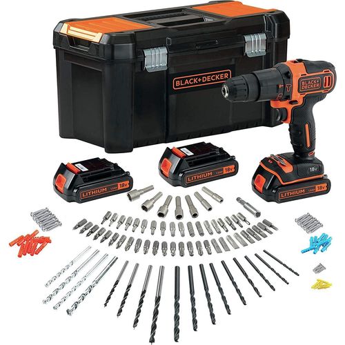 Black + Decker 18V Schlagschrauber Bdchd181B3A 3X1.5Ah +120 Acc