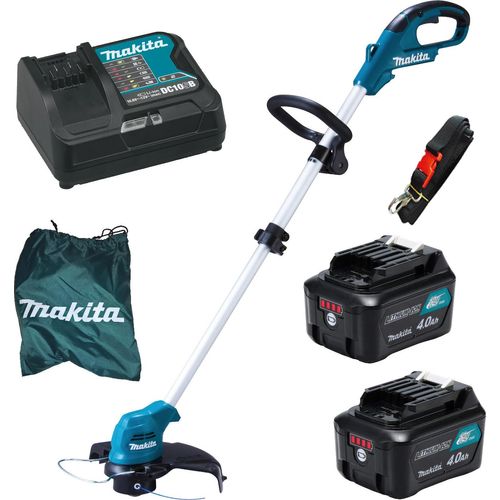 Akku-Rasentrimmer UR100DSME | 12 Volt, 2x 4,0 Ah Akku, Schnellladegerät DC10SB