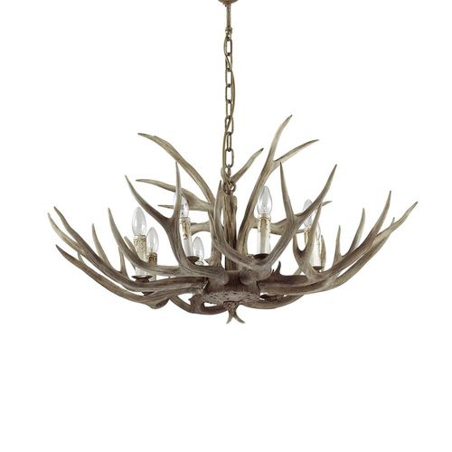 Ideal lux CHALET SP8 Kronleuchter mit E14 Fassungen Struktur handbemaltes Harz Landhausstil