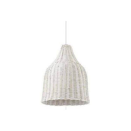 Ideal lux HAUNT SP1 Pendelleuchte mit E27 Fassung Struktur Weiß Leuchtenkopf aus Weidenkorb